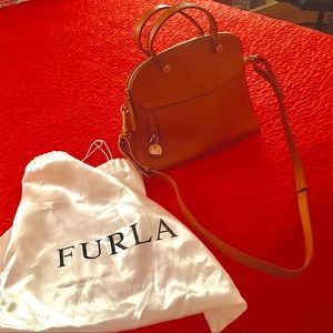 Authentic  Furla bag - high quality grained leather Made in Italy like new